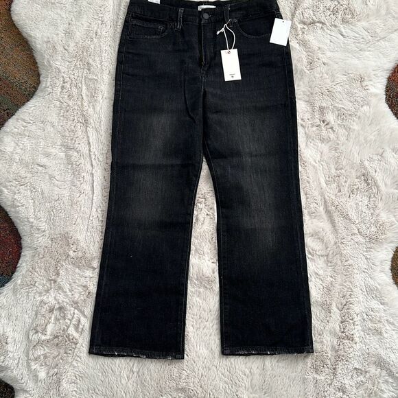 Good American Good Legs Cropped Mini Bootcut Jeans Size 12/31 - Picture 6 of 12